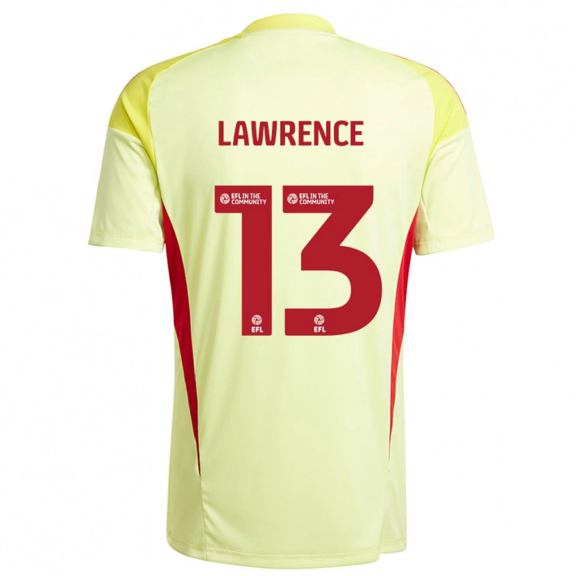 Danxen Hombre Camiseta Charlie Lawrence #13 Amarillo Pálido Portero Equipación 2025/26 La Camisa México