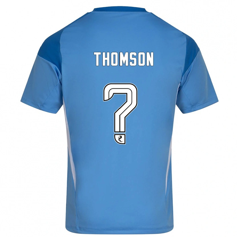 Danxen Hombre Camiseta Ethan Thomson #0 Blanco Azul Portero Equipación 2025/26 La Camisa México