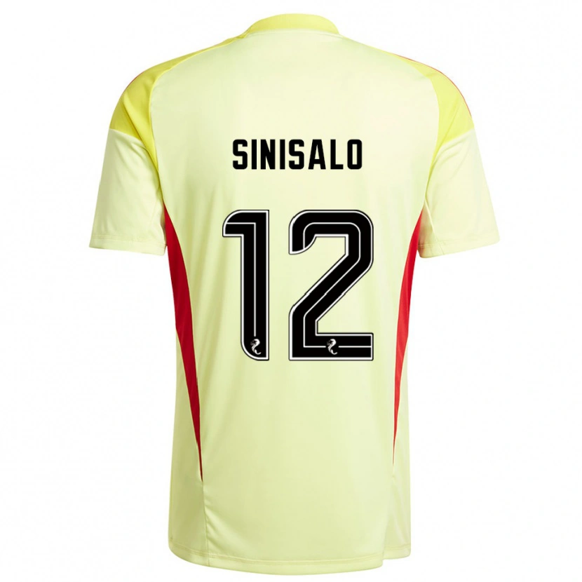 Danxen Hombre Camiseta Viljami Sinisalo #12 Negro Rojo Amarillo Portero Equipación 2025/26 La Camisa México