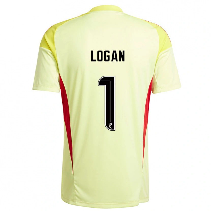 Danxen Hombre Camiseta Chloe Logan #1 Negro Rojo Amarillo Portero Equipación 2025/26 La Camisa México