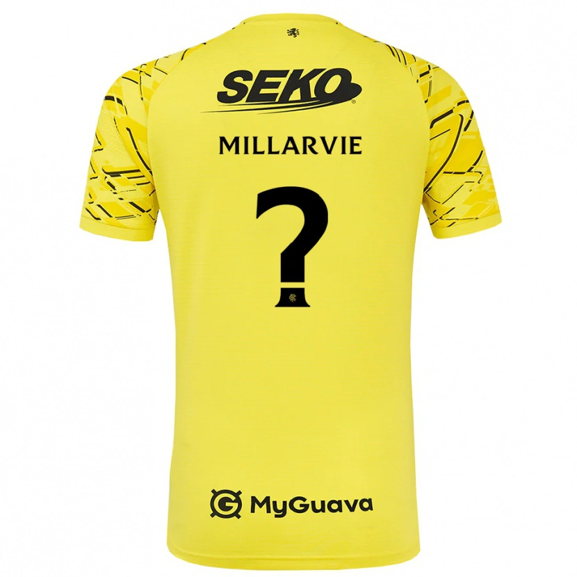 Danxen Hombre Camiseta Jaden Millarvie #0 Negro Amarillo Portero Equipación 2025/26 La Camisa México