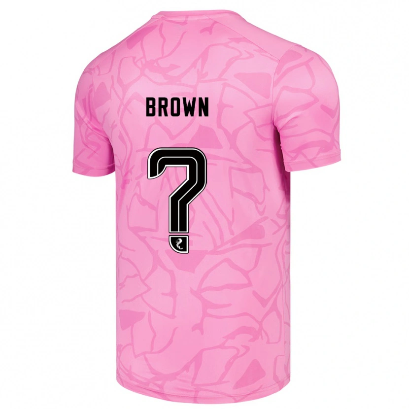 Danxen Hombre Camiseta Fraser Brown #0 Negro Rosa Portero Equipación 2025/26 La Camisa México