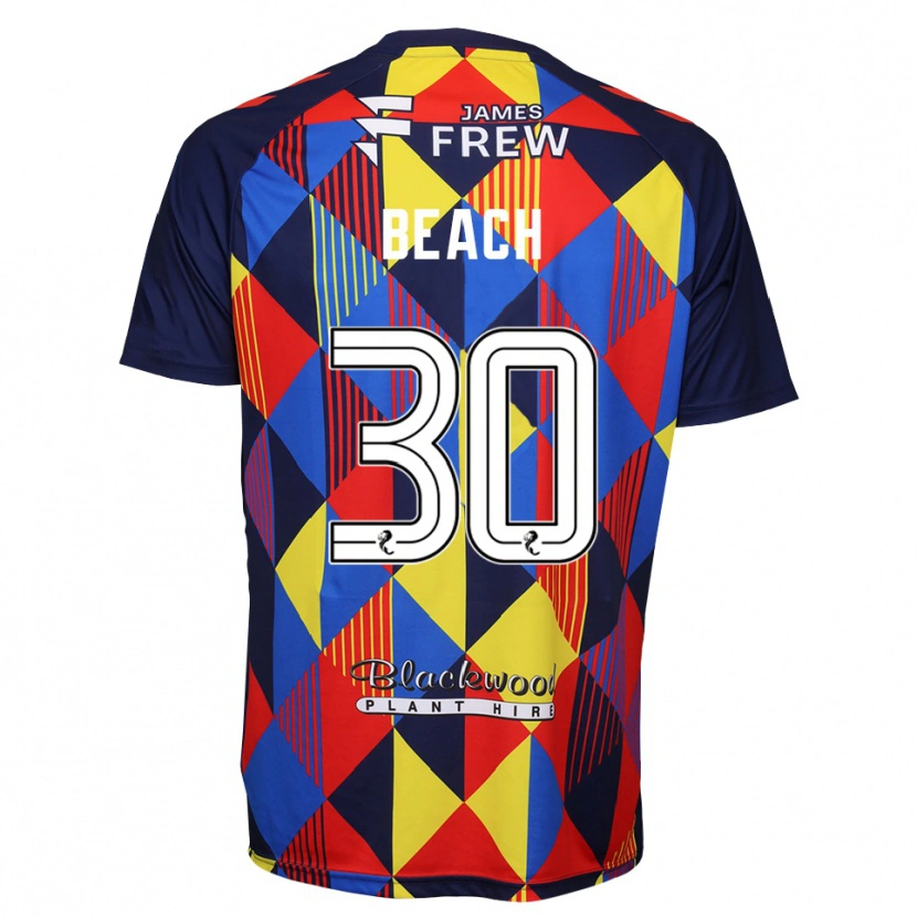 Danxen Hombre Camiseta Eddie Beach #30 Rojo Azul Real Portero Equipación 2025/26 La Camisa México