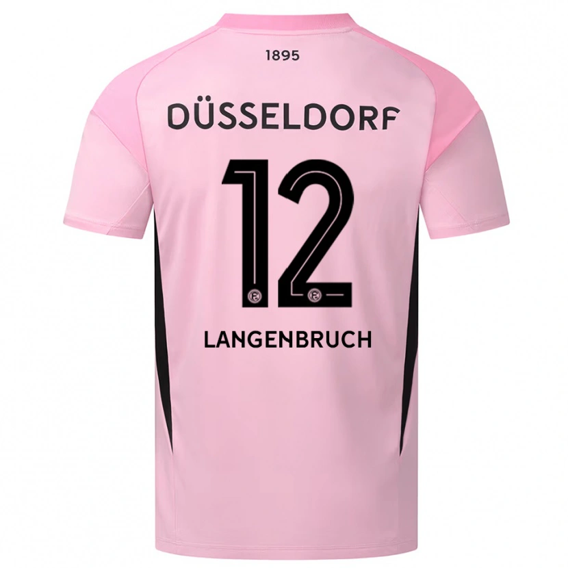Danxen Hombre Camiseta Linus Langenbruch #12 Negro Rosa Portero Equipación 2025/26 La Camisa México