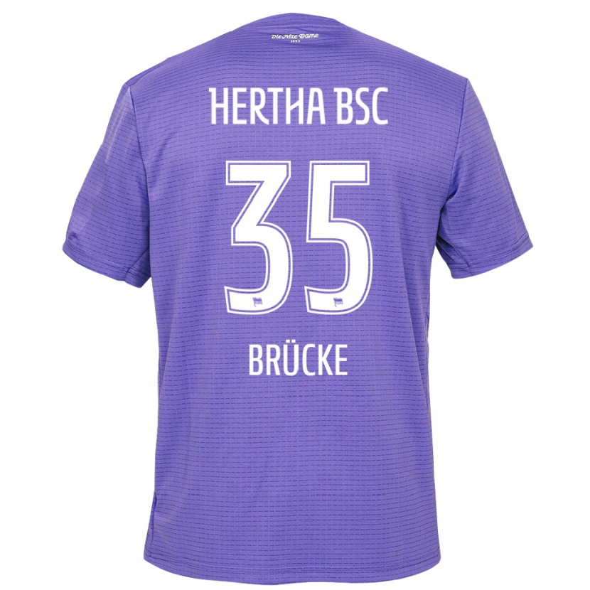 Danxen Hombre Camiseta Marius Gersbeck #35 Blanco Púrpura Portero Equipación 2025/26 La Camisa México