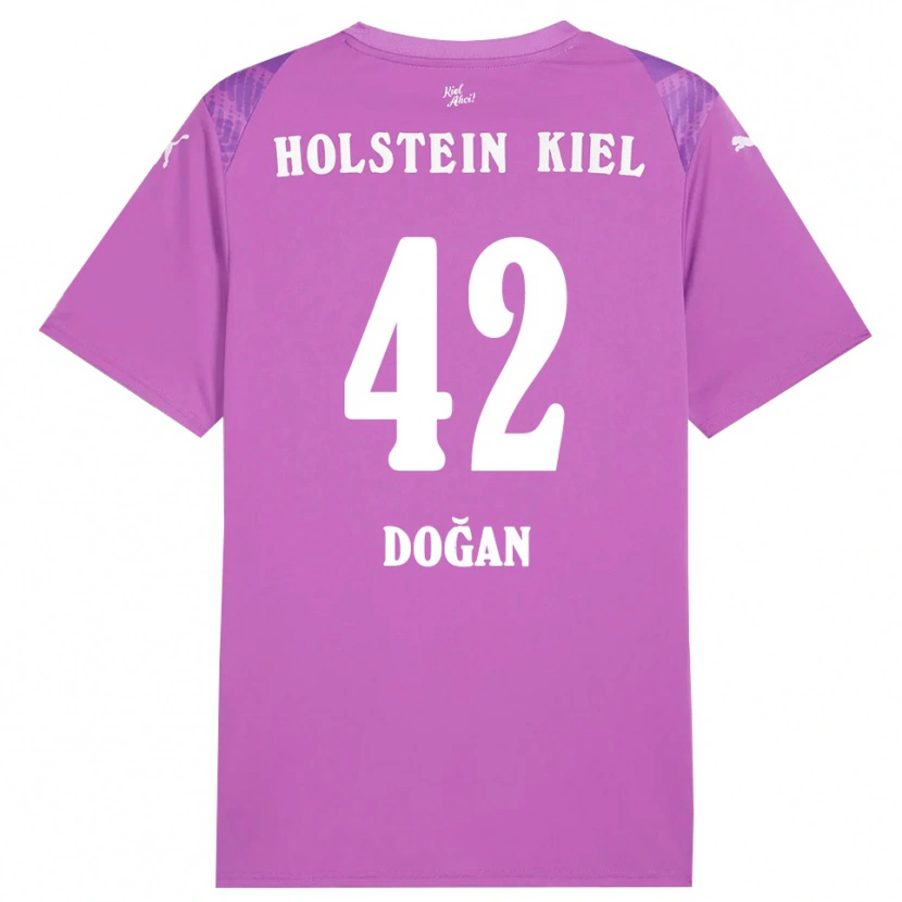 Danxen Hombre Camiseta Tyler Doğan #42 Blanco Púrpura Portero Equipación 2025/26 La Camisa México