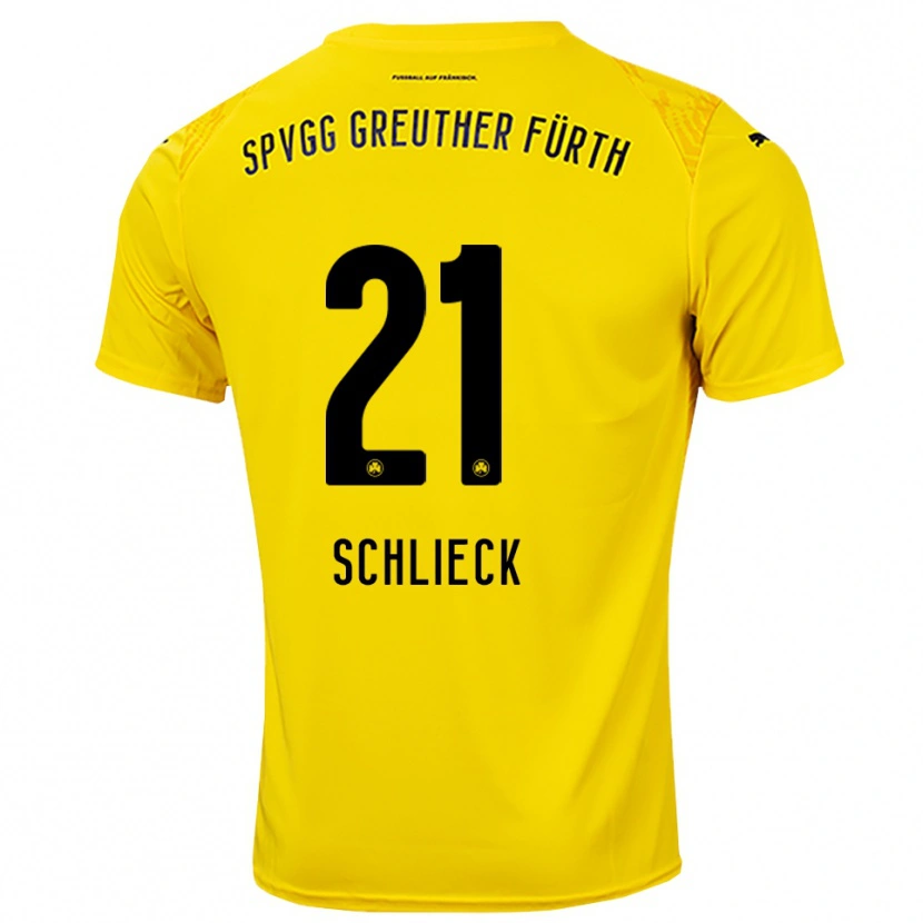Danxen Hombre Camiseta Timo Schlieck #21 Negro Amarillo Portero Equipación 2025/26 La Camisa México