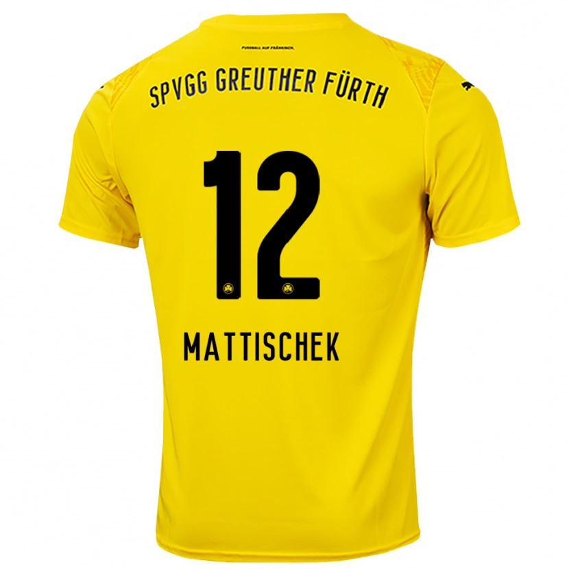 Danxen Hombre Camiseta Jakob Mattischek #12 Negro Amarillo Portero Equipación 2025/26 La Camisa México