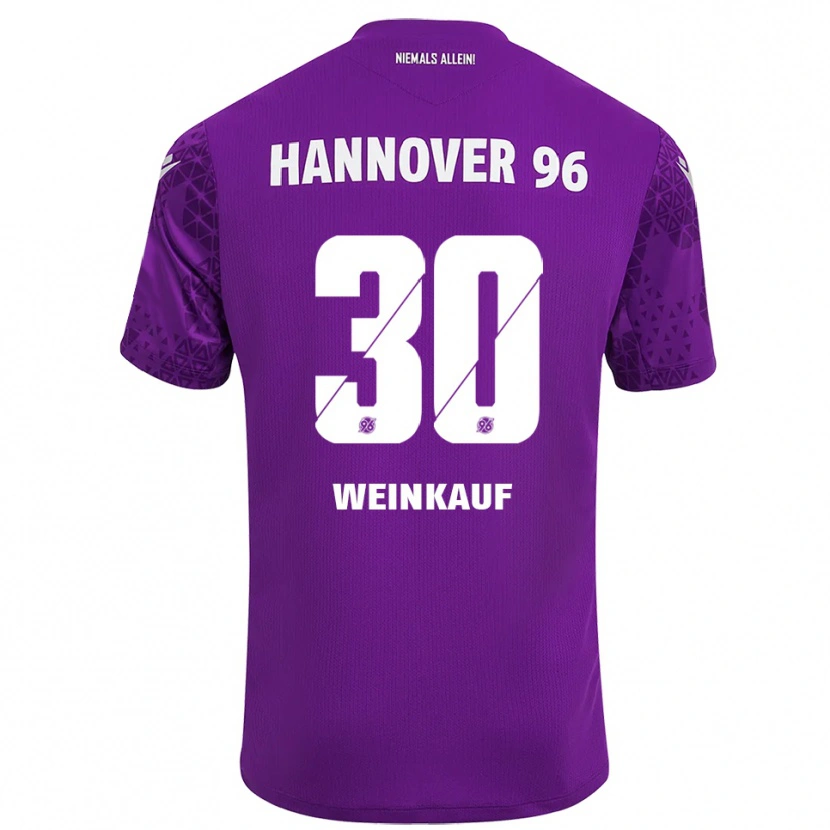 Danxen Hombre Camiseta Leo Weinkauf #30 Blanco Púrpura Portero Equipación 2025/26 La Camisa México
