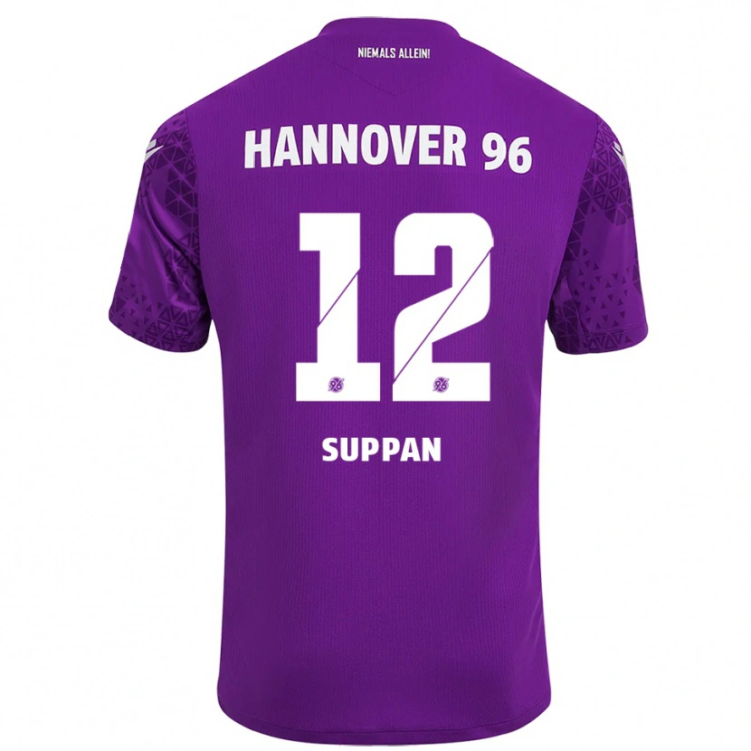 Danxen Hombre Camiseta Jannik Suppan #12 Blanco Púrpura Portero Equipación 2025/26 La Camisa México