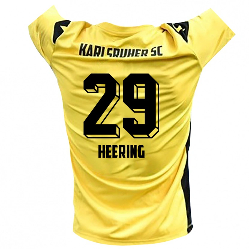 Danxen Hombre Camiseta Simon Heering #29 Negro Amarillo Portero Equipación 2025/26 La Camisa México
