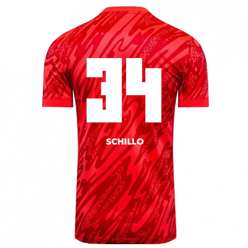 Danxen Hombre Camiseta Hannah Schillo #34 Blanco Rojo Portero Equipación 2025/26 La Camisa México