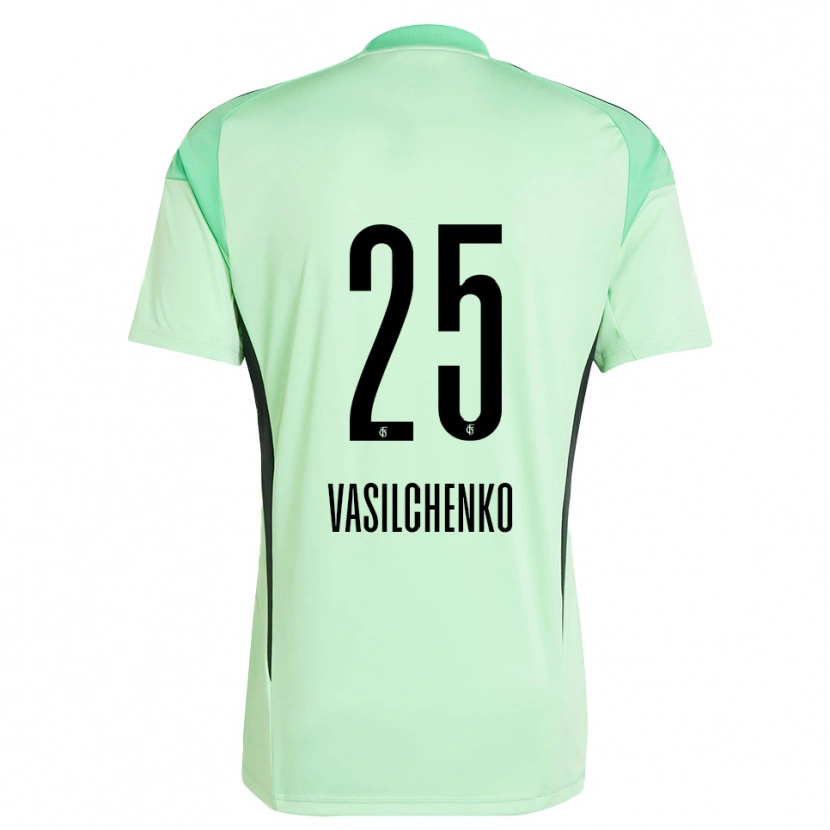 Danxen Hombre Camiseta Leonard Vasilchenko #25 Negro Verde Claro Portero Equipación 2025/26 La Camisa México
