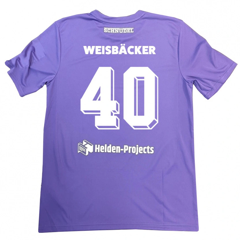 Danxen Hombre Camiseta Maximilian Weisbäcker #40 Blanco Púrpura Portero Equipación 2025/26 La Camisa México