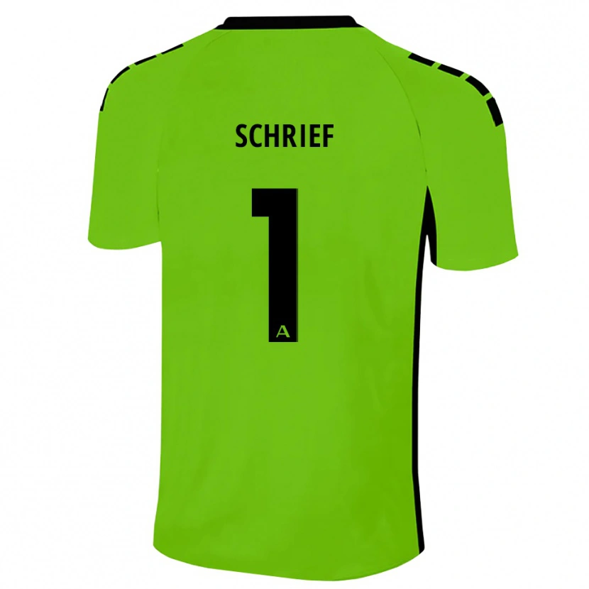 Danxen Hombre Camiseta Moritz Schrief #1 Negro Verde Césped Portero Equipación 2025/26 La Camisa México