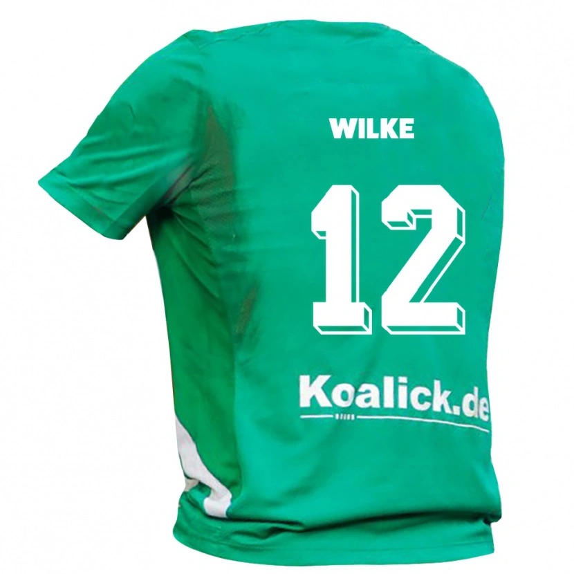 Danxen Hombre Camiseta Malte Wilke #12 Verde Blanco Portero Equipación 2025/26 La Camisa México