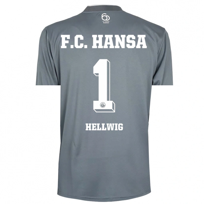 Danxen Hombre Camiseta Merle Hellwig #1 Gris Claro Blanco Portero Equipación 2025/26 La Camisa México