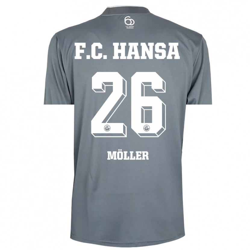 Danxen Hombre Camiseta Andreas Möller #26 Gris Claro Blanco Portero Equipación 2025/26 La Camisa México