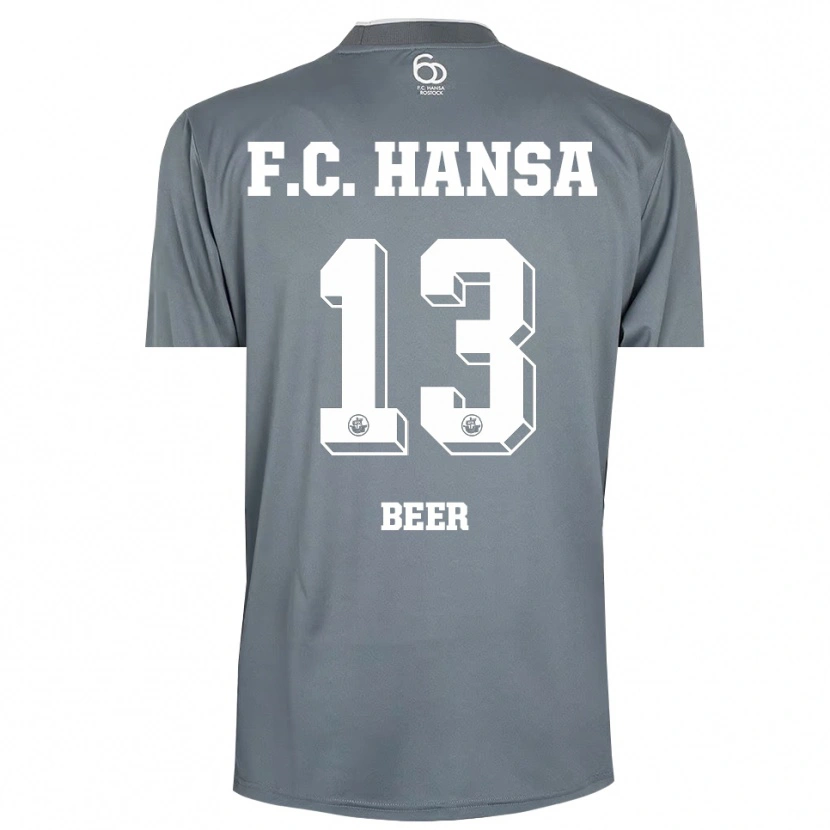 Danxen Hombre Camiseta Darian Beer #13 Gris Claro Blanco Portero Equipación 2025/26 La Camisa México