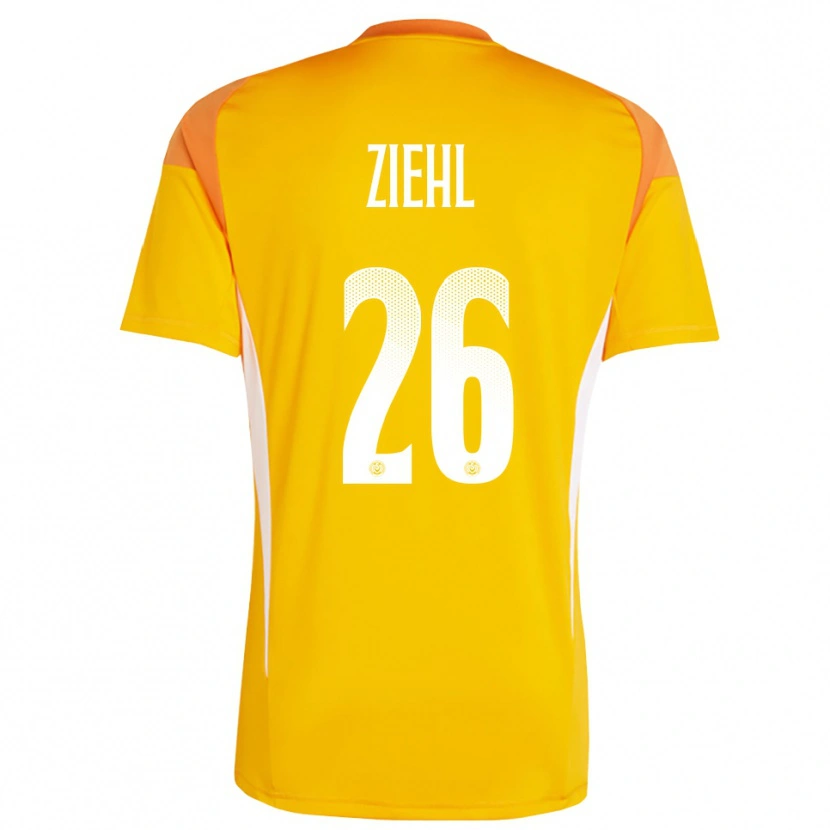 Danxen Hombre Camiseta Nelly Ziehl #26 Blanco Naranja Portero Equipación 2025/26 La Camisa México