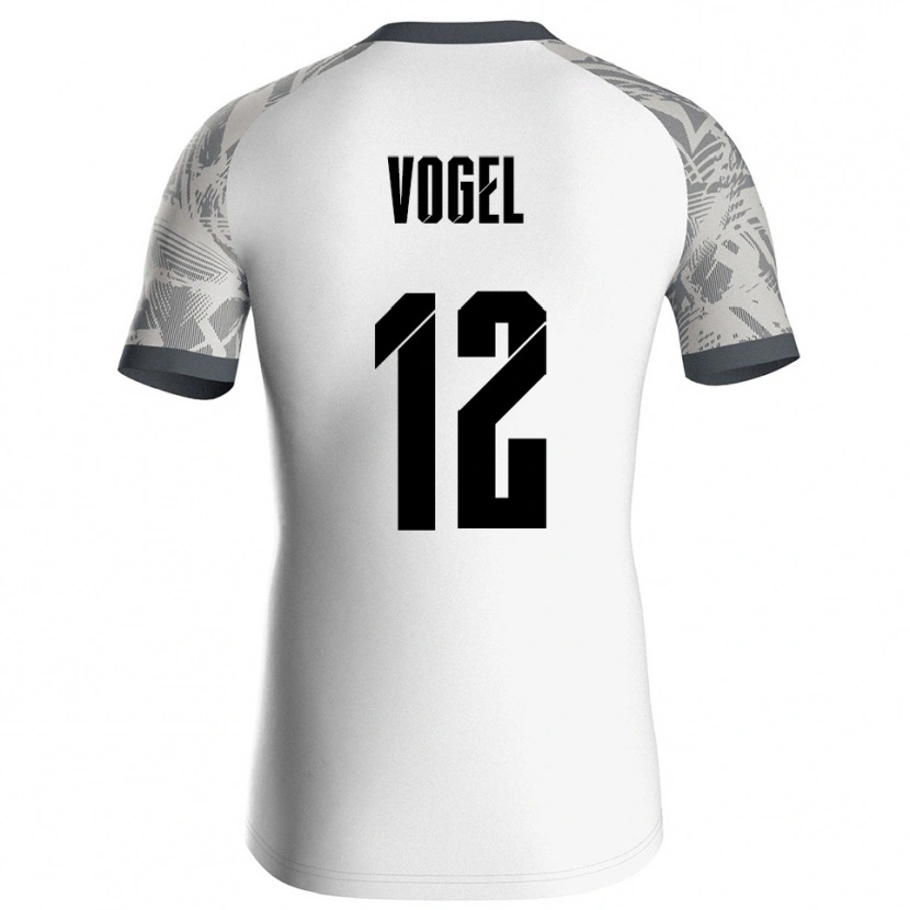 Danxen Hombre Camiseta Colin Vogel #12 Blanco Gris Portero Equipación 2025/26 La Camisa México