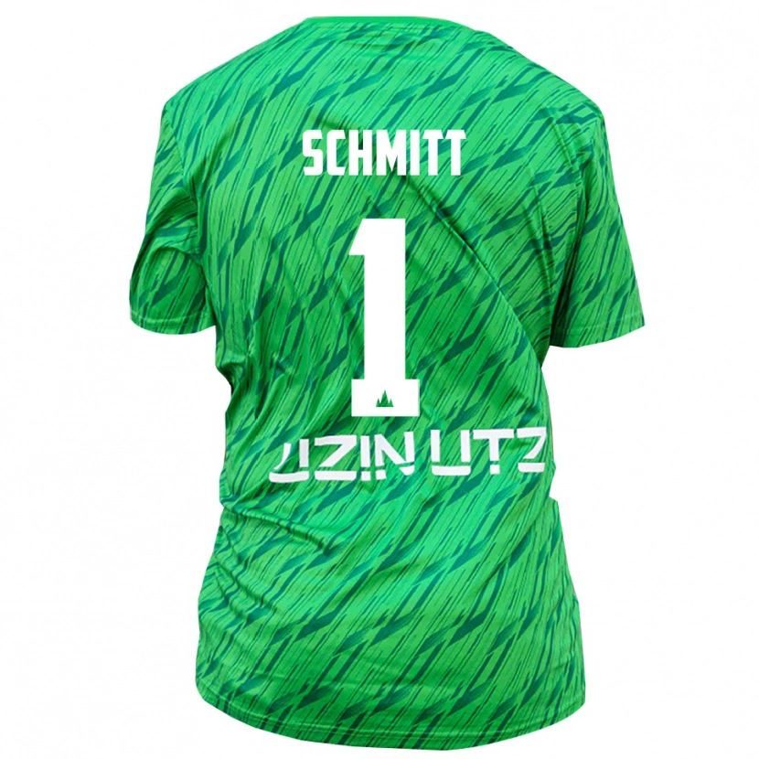 Danxen Hombre Camiseta Max Schmitt #1 Verde Rojo Portero Equipación 2025/26 La Camisa México