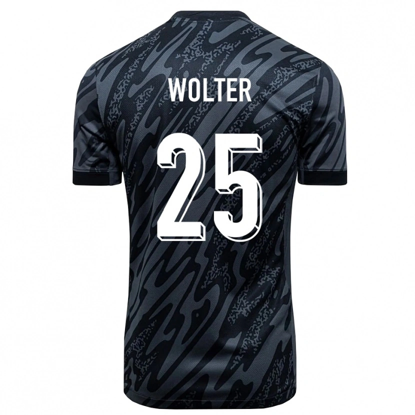 Danxen Hombre Camiseta Fynn Wolter #25 Negro Gris Portero Equipación 2025/26 La Camisa México