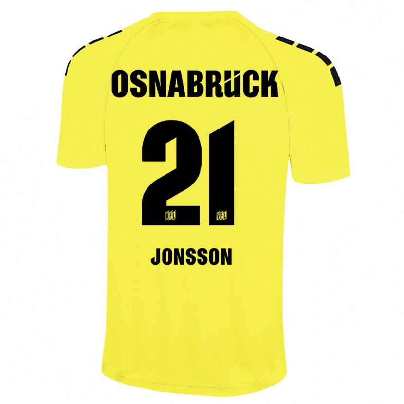 Danxen Hombre Camiseta Lukas Jonsson #21 Negro Amarillo Portero Equipación 2025/26 La Camisa México