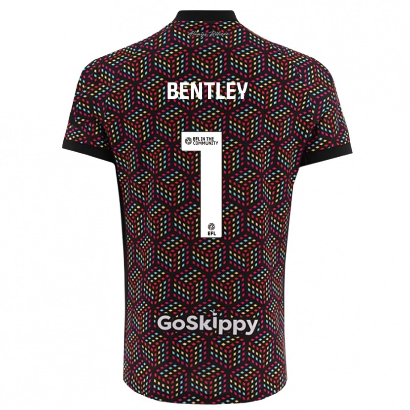 Danxen Hombre Camiseta Fran Bentley #1 Negro Blanco Portero Equipación 2025/26 La Camisa México