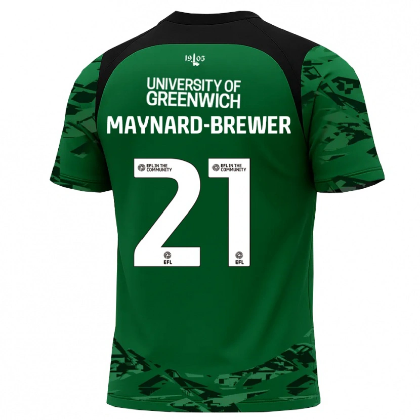 Danxen Hombre Camiseta Ashley Maynard-Brewer #21 Verde Negro Portero Equipación 2025/26 La Camisa México