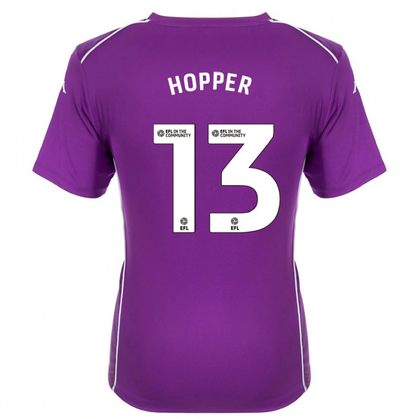 Danxen Hombre Camiseta Jake Hopper #13 Morado Blanco Portero Equipación 2025/26 La Camisa México