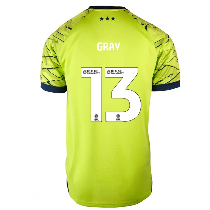 Danxen Hombre Camiseta Henry Gray #13 Verde Amarillo Portero Equipación 2025/26 La Camisa México