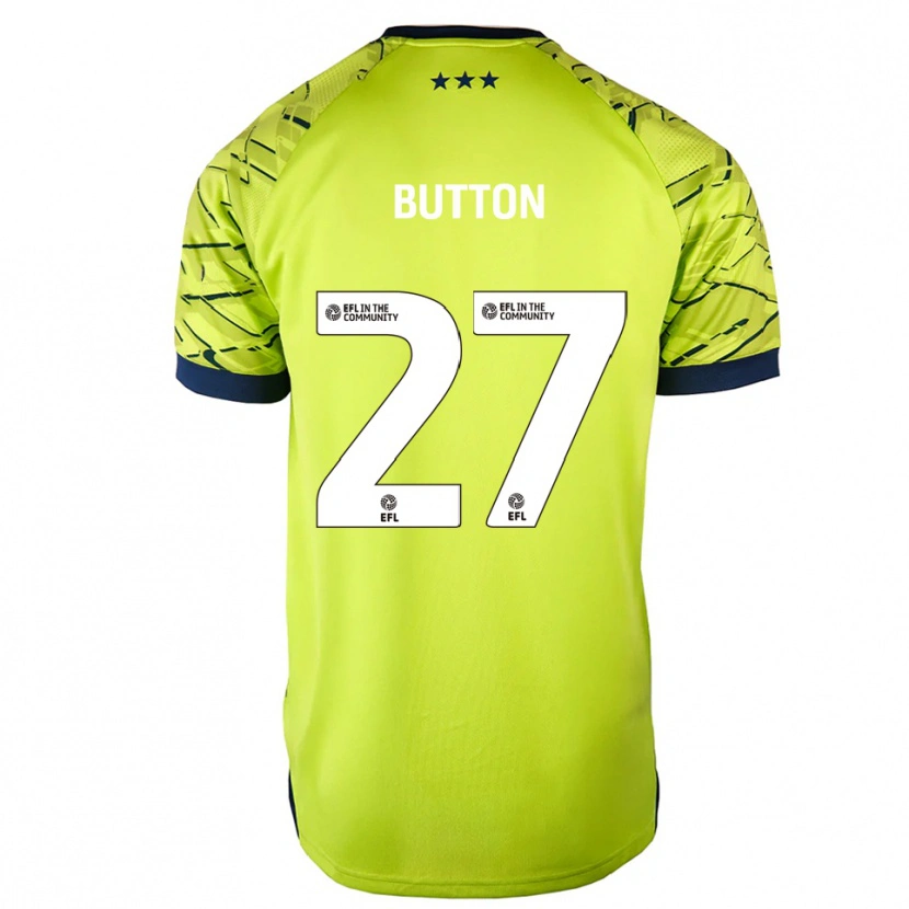 Danxen Hombre Camiseta David Button #27 Verde Amarillo Portero Equipación 2025/26 La Camisa México