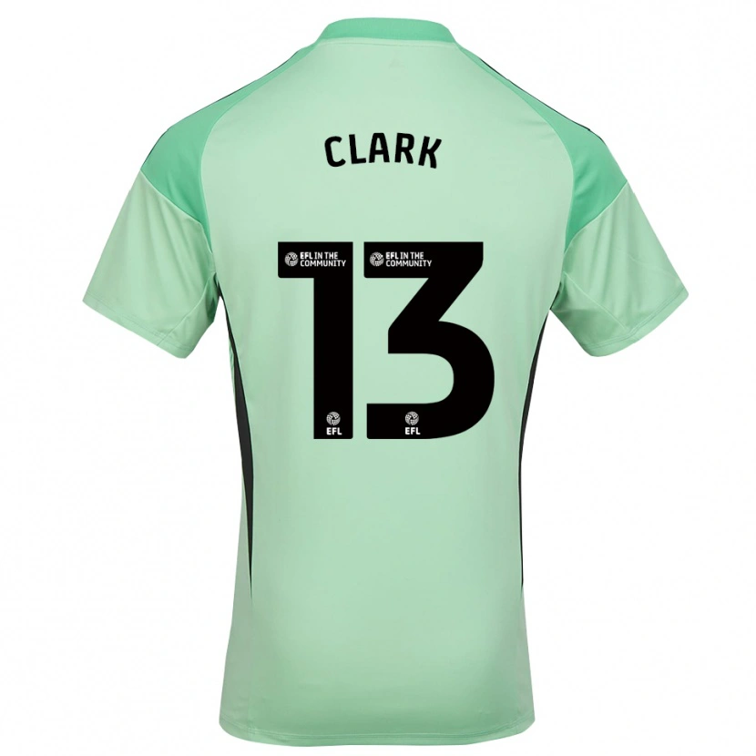 Danxen Hombre Camiseta Olivia Clark #13 Verde Negro Claro Portero Equipación 2025/26 La Camisa México