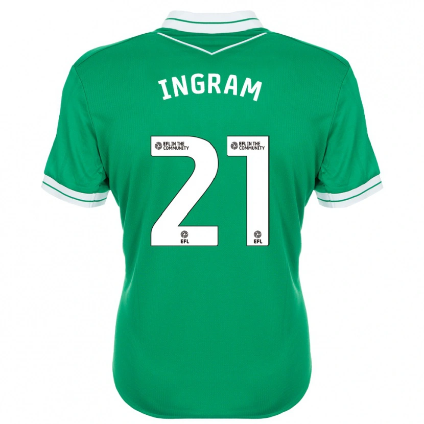 Danxen Hombre Camiseta Matt Ingram #21 Verde Blanco Portero Equipación 2025/26 La Camisa México