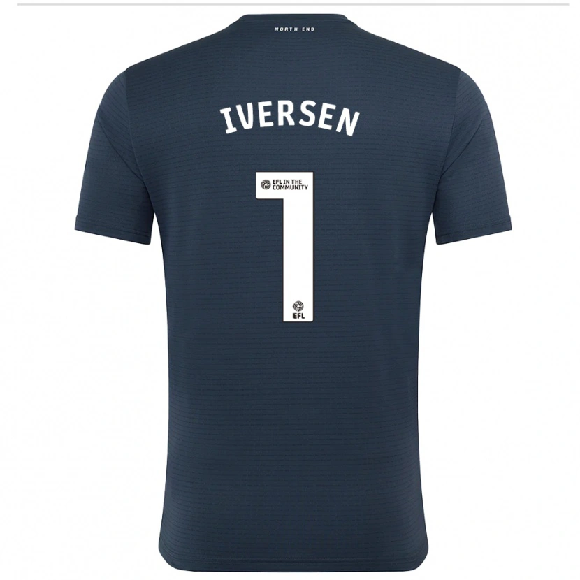 Danxen Hombre Camiseta Daniel Iversen #1 Negro Blanco Portero Equipación 2025/26 La Camisa México