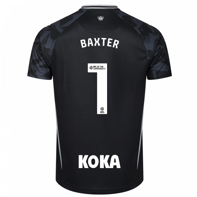 Danxen Hombre Camiseta Nathan Baxter #1 Negro Azul Portero Equipación 2025/26 La Camisa México