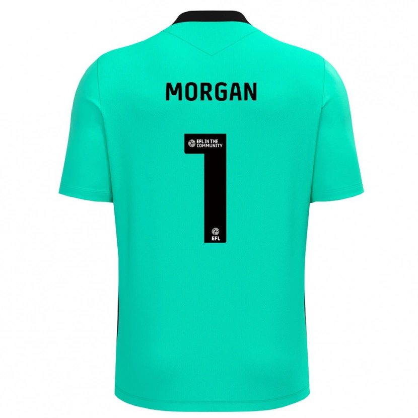 Danxen Hombre Camiseta Delyth Morgan #1 Turquesa Medio Portero Equipación 2025/26 La Camisa México