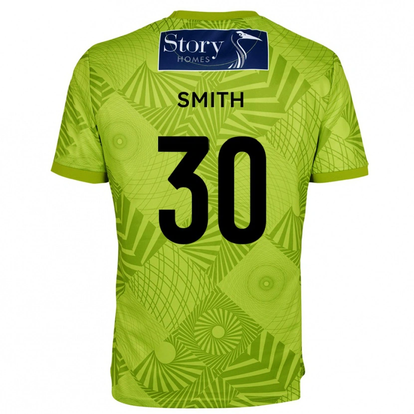 Danxen Hombre Camiseta Jude Smith #30 Verde Amarillo Portero Equipación 2025/26 La Camisa México