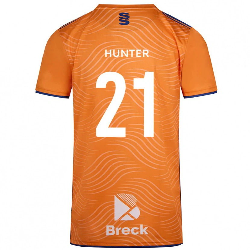 Danxen Hombre Camiseta Megan Hunter #21 Negro Naranja Portero Equipación 2025/26 La Camisa México