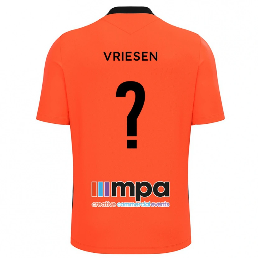 Danxen Hombre Camiseta Fabian Vriesen #0 Naranja Negro Portero Equipación 2025/26 La Camisa México