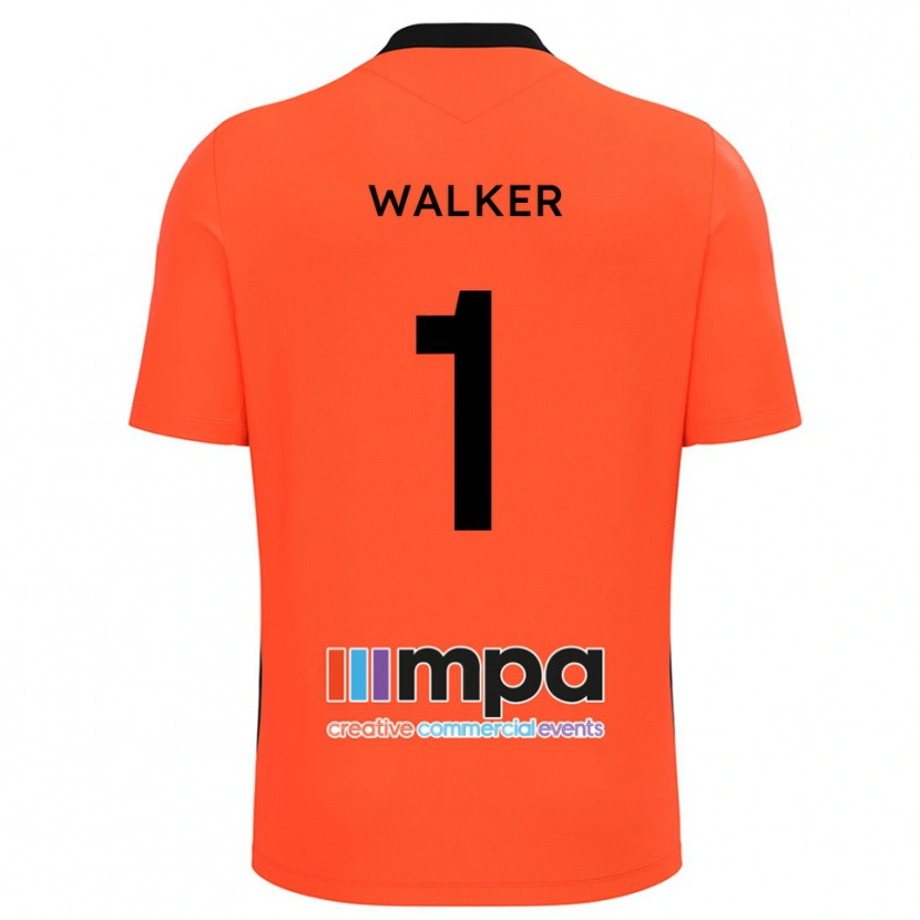 Danxen Hombre Camiseta Laurie Walker #1 Naranja Negro Portero Equipación 2025/26 La Camisa México