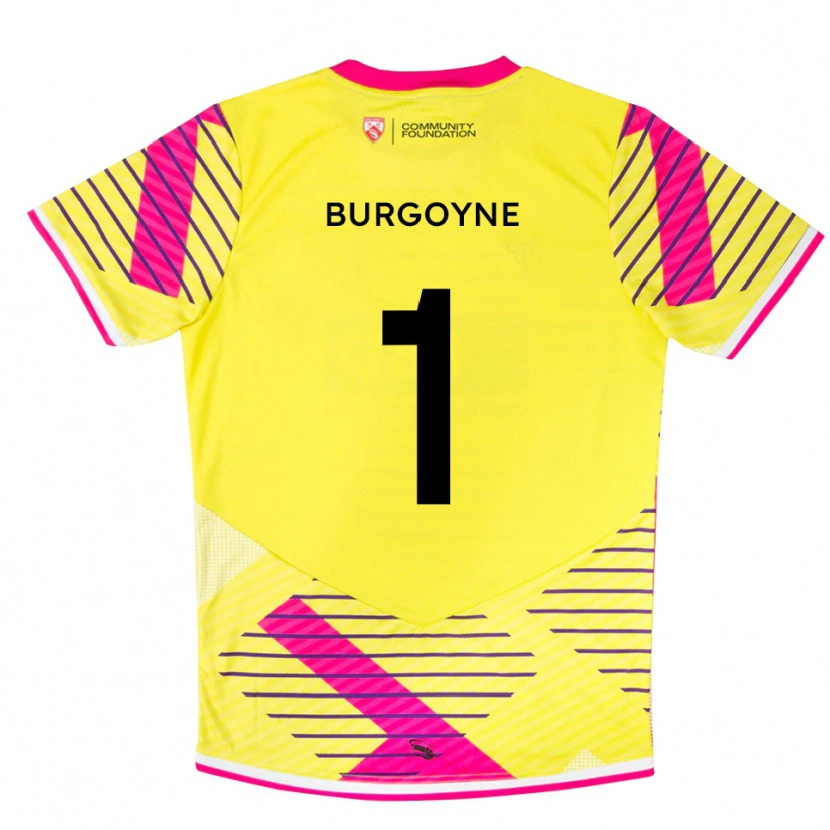 Danxen Hombre Camiseta Harry Burgoyne #1 Rosa Amarillo Portero Equipación 2025/26 La Camisa México