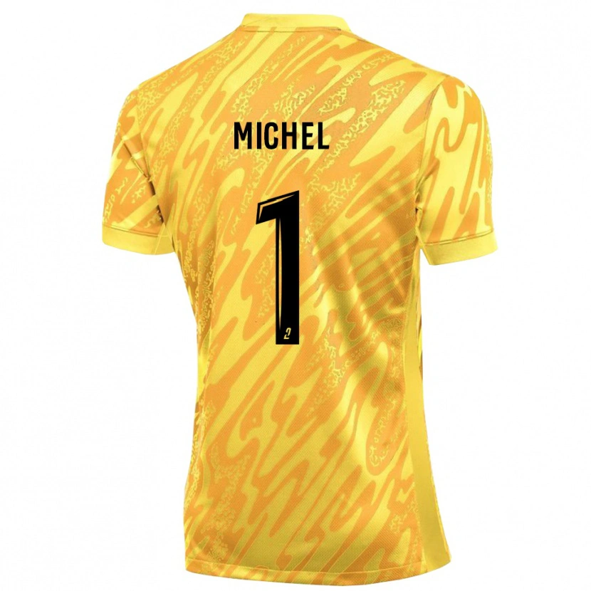 Danxen Hombre Camiseta Mathieu Michel #1 Amarillo Naranja Portero Equipación 2025/26 La Camisa México