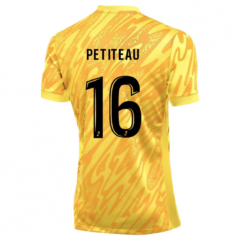 Danxen Hombre Camiseta Marie Petiteau #16 Amarillo Naranja Portero Equipación 2025/26 La Camisa México