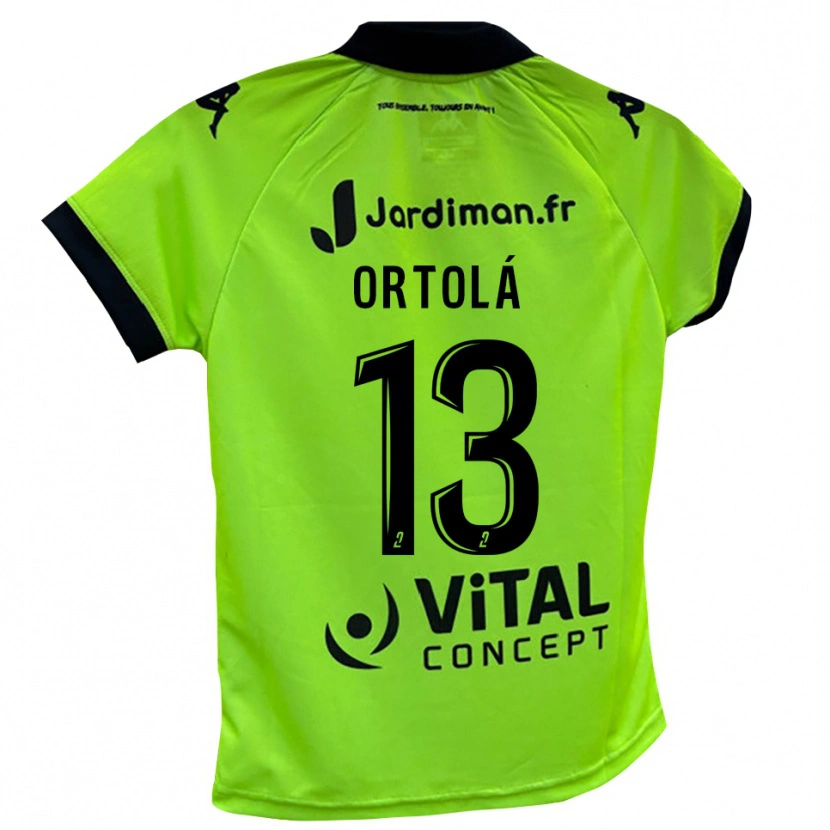 Danxen Hombre Camiseta Adrián Ortolá #13 Verde Neón Portero Equipación 2025/26 La Camisa México