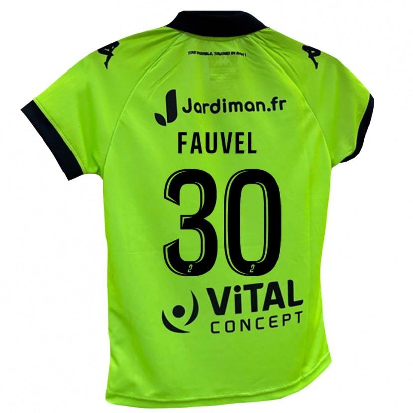 Danxen Hombre Camiseta Agathe Fauvel #30 Verde Neón Portero Equipación 2025/26 La Camisa México