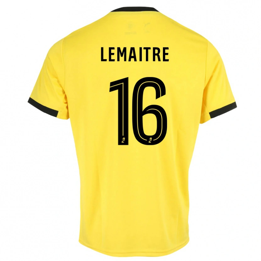 Danxen Hombre Camiseta Nicolas Lemaître #16 Negro Amarillo Portero Equipación 2025/26 La Camisa México