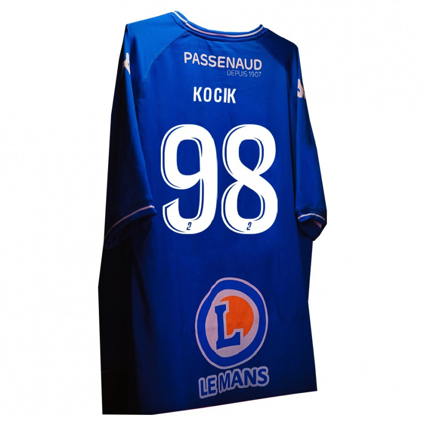 Danxen Hombre Camiseta Nicolas Kocik #98 Blanco Azul Real Portero Equipación 2025/26 La Camisa México
