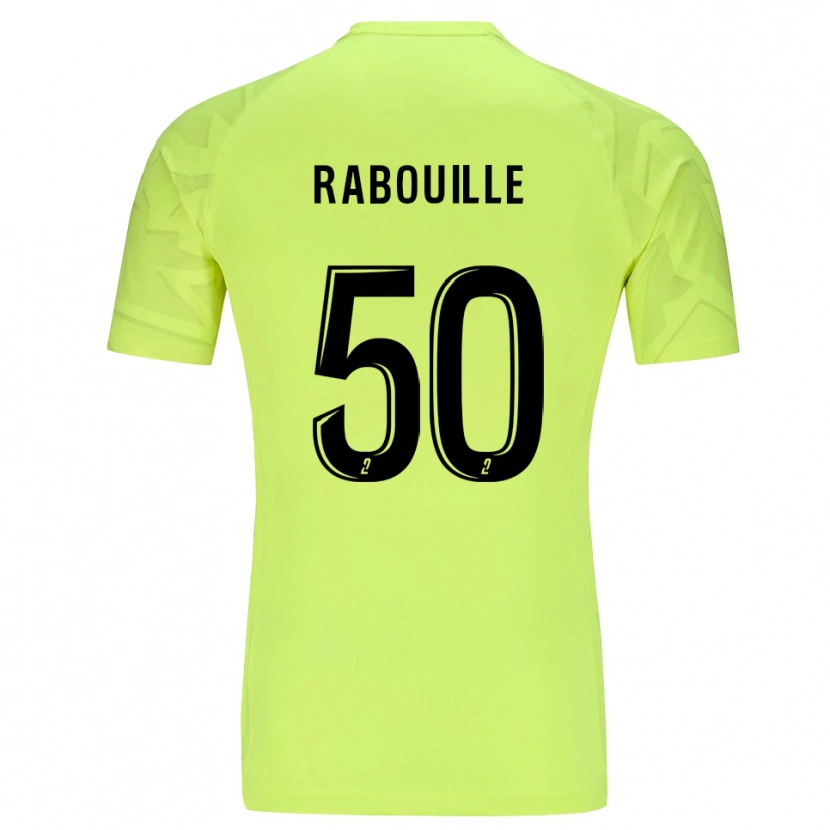 Danxen Hombre Camiseta Valentin Rabouille #50 Verde Neón Portero Equipación 2025/26 La Camisa México